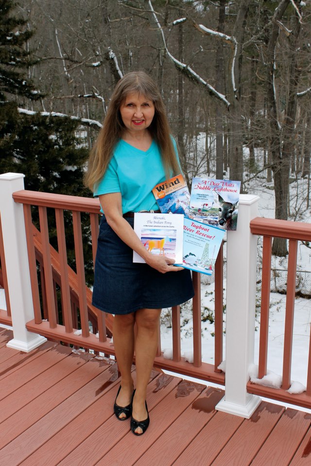 Denise with Her Books
